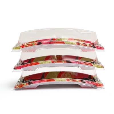 Nikki Sushi Box Disposable Plastic Transparent Packaging Box Takeout Nikki Bento Sushi Box Personalizzato