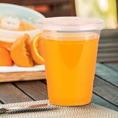 Chiara tazza di plastica eliminabile 16Oz con il coperchio della scanalatura