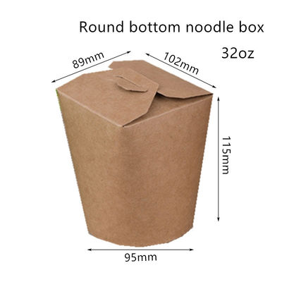 contenitore eliminabile di tagliatella di 16oz 26oz 32oz con il fondo rotondo