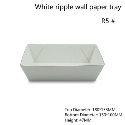 Alimento rettangolare di Libro Bianco che serve a Tray Height 47mm