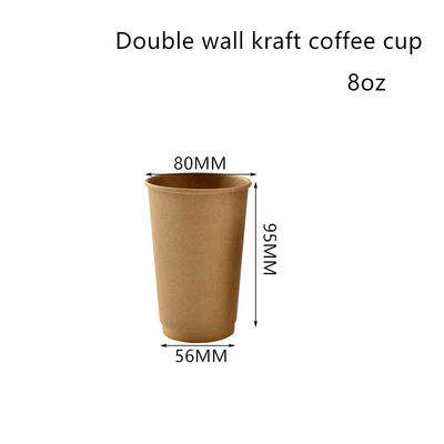 Tazze di caffè rivestite di carta kraft del PE 300gsm BPA libere