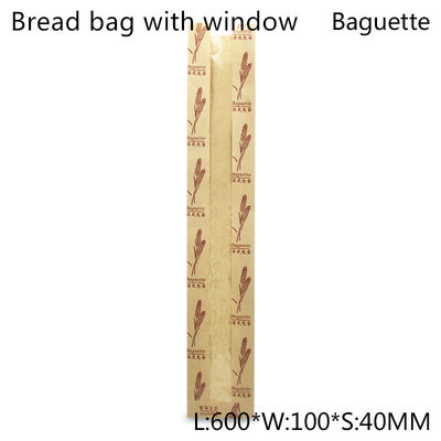 Il PE riciclabile ha ricoperto la borsa del pranzo di carta kraft per il pane del pane tostato