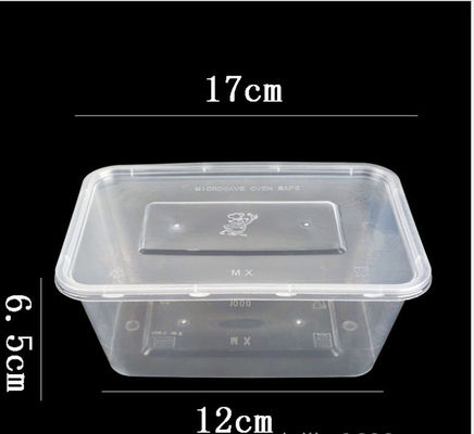 La plastica eliminabile dei pp porta via la scatola Microwavable con il coperchio