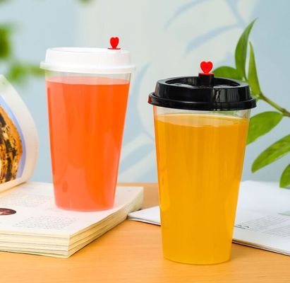 Tazze di plastica eliminabili Vasos di stampa su ordinazione 16oz 500ml di Juice Tea pp del frappé