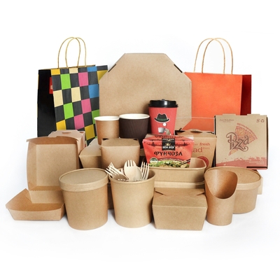 Lunch Box monouso in carta patinata personalizzata Bento Box per ristorante per uso alimentare