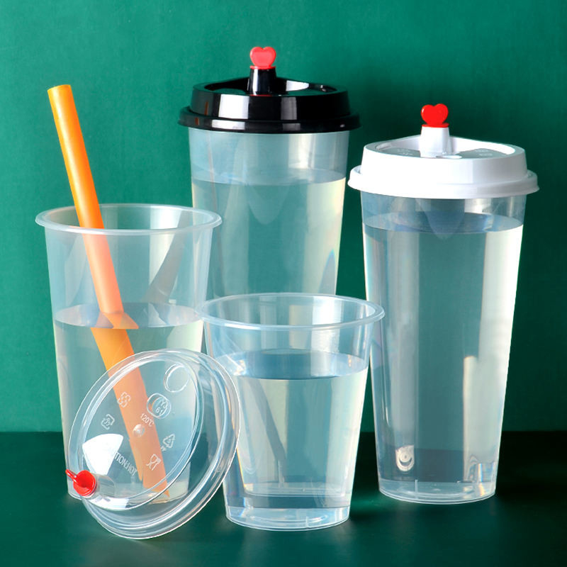 Bevanda su ordinazione di Logo Printed For Cold Hot della chiara pp Boba tazza di plastica eliminabile della bolla del coperchio