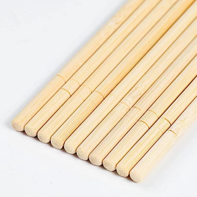 Giapponese Disposable Customized Bamboo Round Chopstick, opp wrap, bamboo nude.