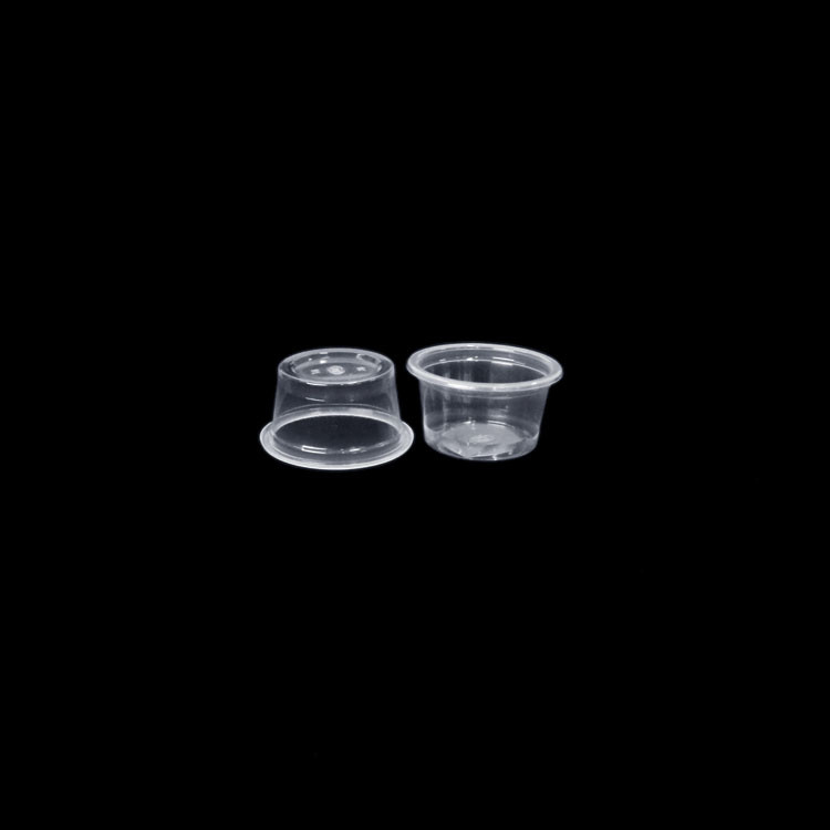 Perdita nera eliminabile del ODM dell'OEM della chiara tazza di plastica della salsa resistente per il soufflè del chutney