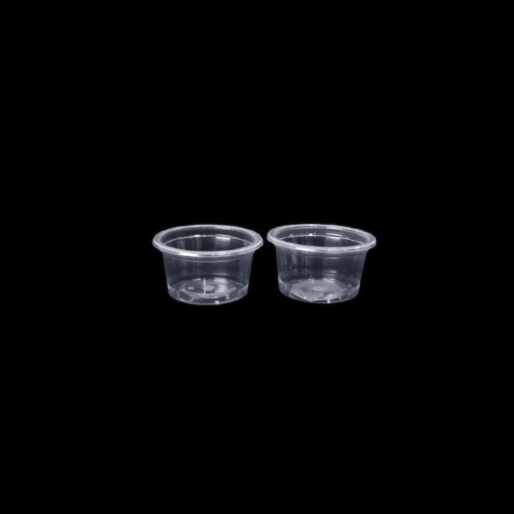 Perdita nera eliminabile del ODM dell'OEM della chiara tazza di plastica della salsa resistente per il soufflè del chutney