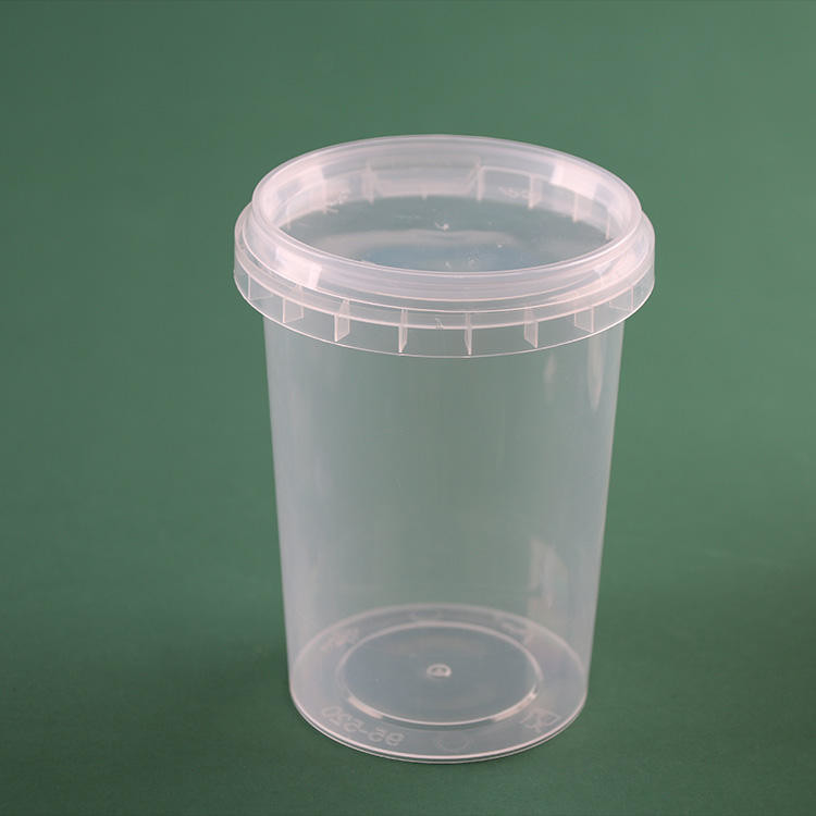 Tazza di plastica su ordinazione della minestra della scatola di stoccaggio di Logo Disposable pp chiara con il coperchio
