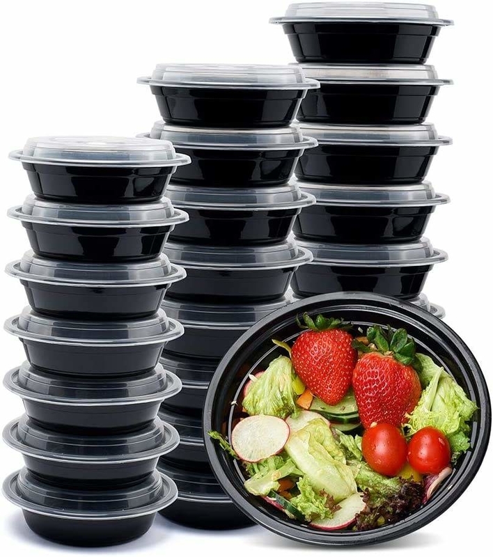 L'alimento provvisto di cardini copertura superiore di plastica del compartimento della preparazione 3 del pasto elimina il contenitore eliminabile