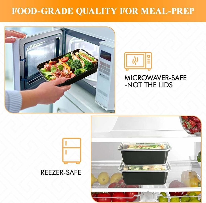 Microwavable elimini a pp i contenitori di alimento di plastica eliminabili con il coperchio