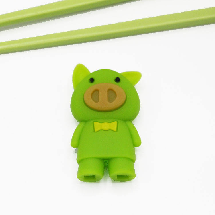 Supporto per bacchette da tavola a forma di maiale in silicone Supporto per bacchette Testa per bambini