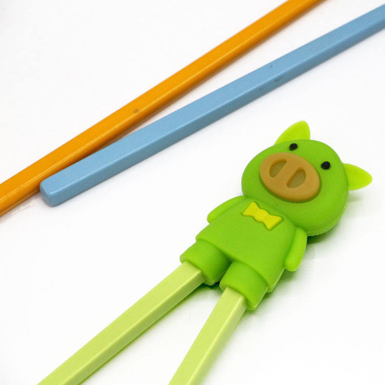 Supporto per bacchette da tavola a forma di maiale in silicone Supporto per bacchette Testa per bambini
