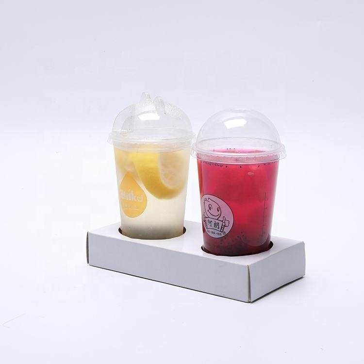 2/4 di supporto di tazza di carta ondulato eliminabile di quattro tazze di caffè per portare via