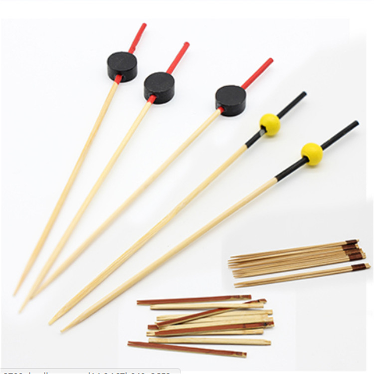 Logo Bamboo Knot Picks Skewers su ordinazione non ha ricoperto la resistenza al calore facilmente pulita