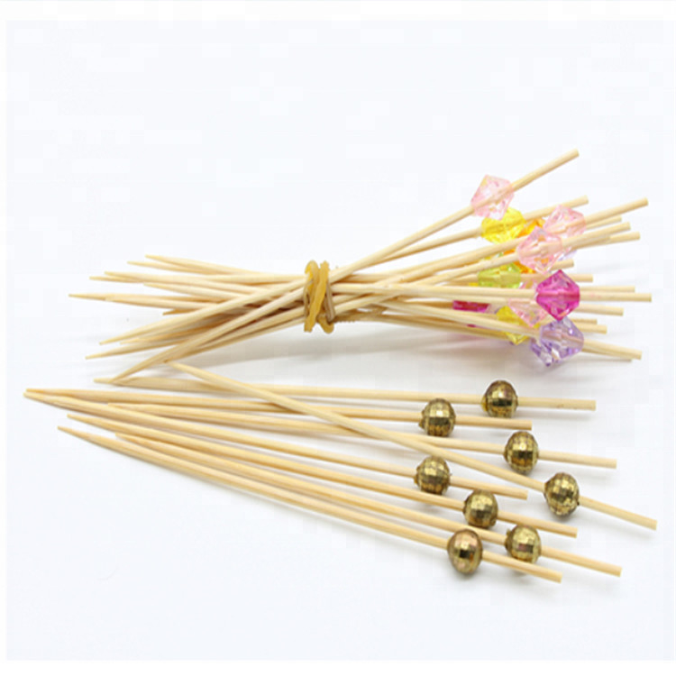Logo Bamboo Knot Picks Skewers su ordinazione non ha ricoperto la resistenza al calore facilmente pulita