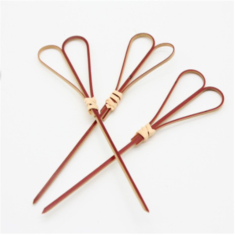 Logo Bamboo Knot Picks Skewers su ordinazione non ha ricoperto la resistenza al calore facilmente pulita