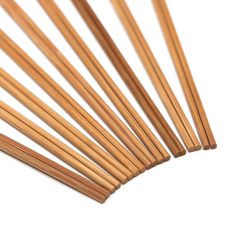Bacchette di bambù di colore marrone o carbonizzato 21 cm/24 cm 4,8 mm-5,0 mm