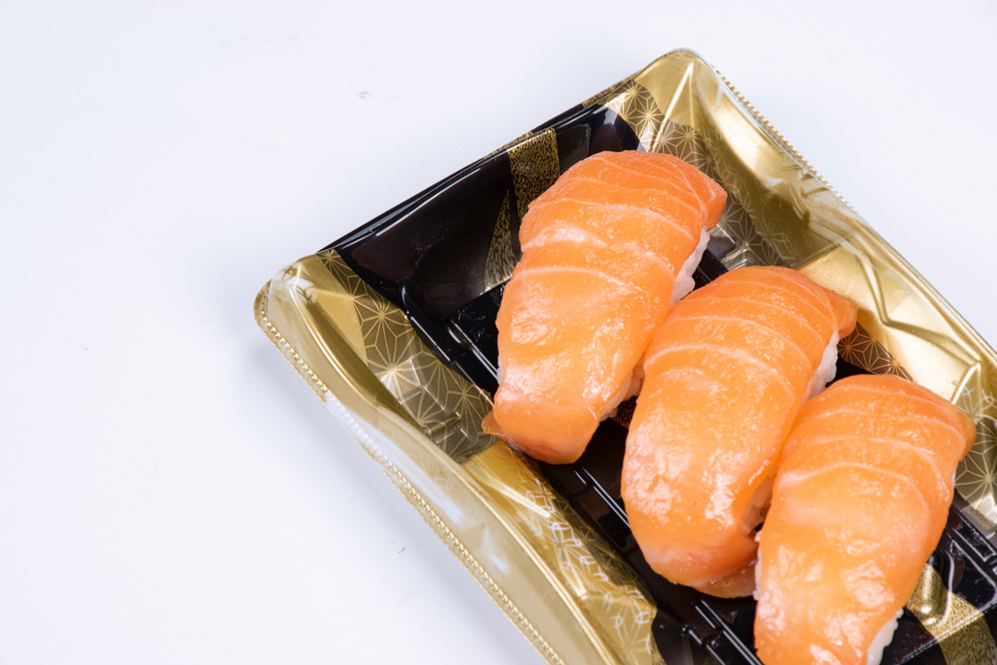 Contenitori di sushi usa e getta con coperchio contenitore alimentare quadrato porta-sushi