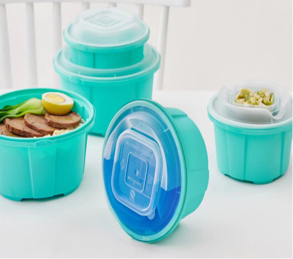 318-1288ml all'ingrosso Pp monouso in plastica rotonda da asporto Sopa vaschetta contenitore alimentare con coperchio