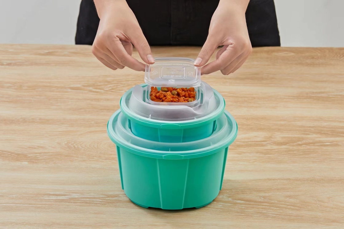 318-1288ml all'ingrosso Pp monouso in plastica rotonda da asporto Sopa vaschetta contenitore alimentare con coperchio