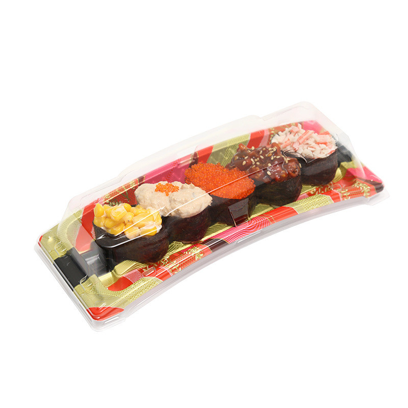 Nikki Sushi Box Disposable Plastic Transparent Packaging Box Takeout Nikki Bento Sushi Box Personalizzato