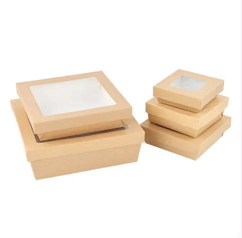 Impressione a misura Eco-friendly Imballaggio alimentare Piccolo Sushi Torta Panetteria Cioccolato Imballaggio Cartone