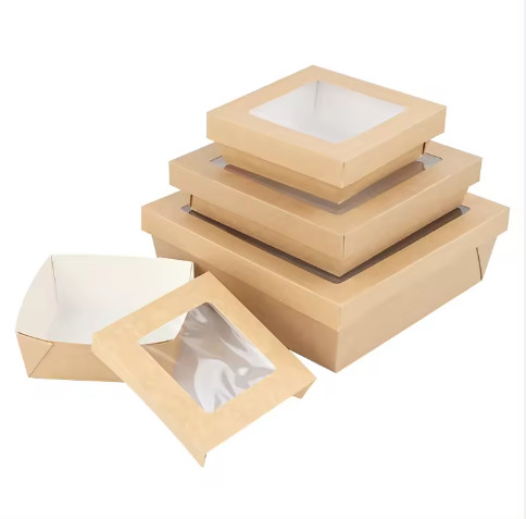 Impressione a misura Eco-friendly Imballaggio alimentare Piccolo Sushi Torta Panetteria Cioccolato Imballaggio Cartone