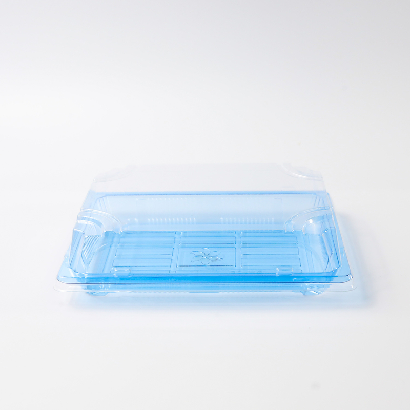 BH00-11 contenitore per alimenti confezionamento da asporto scatola di imballaggio di plastica per buon cibo scatola di plastica blu monouso per sushi