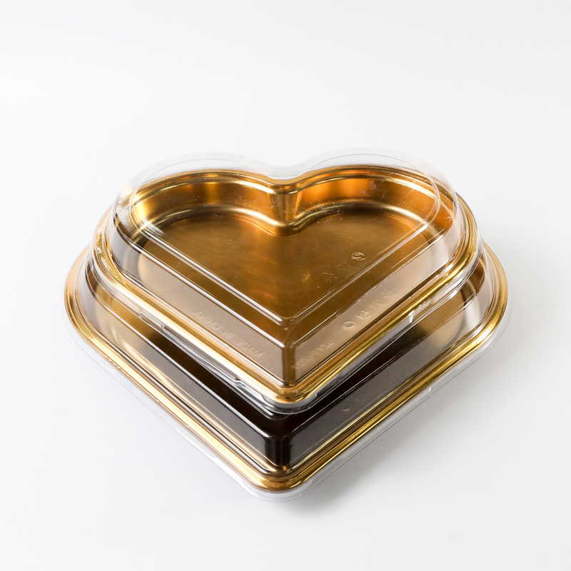 Scatole di cioccolato in forma di cuore di plastica Contenitori per fragole stampati al dettaglio sushi Scatola di plastica a forma di cuore