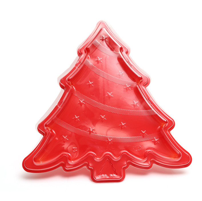 Scatola per sushi al Natale Scatola per sushi al cioccolato al forno Scatola di plastica usa e getta per il cibo da asporto Scatola per imballaggio fresco