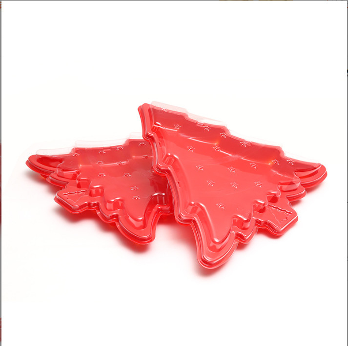 Scatola per sushi al Natale Scatola per sushi al cioccolato al forno Scatola di plastica usa e getta per il cibo da asporto Scatola per imballaggio fresco
