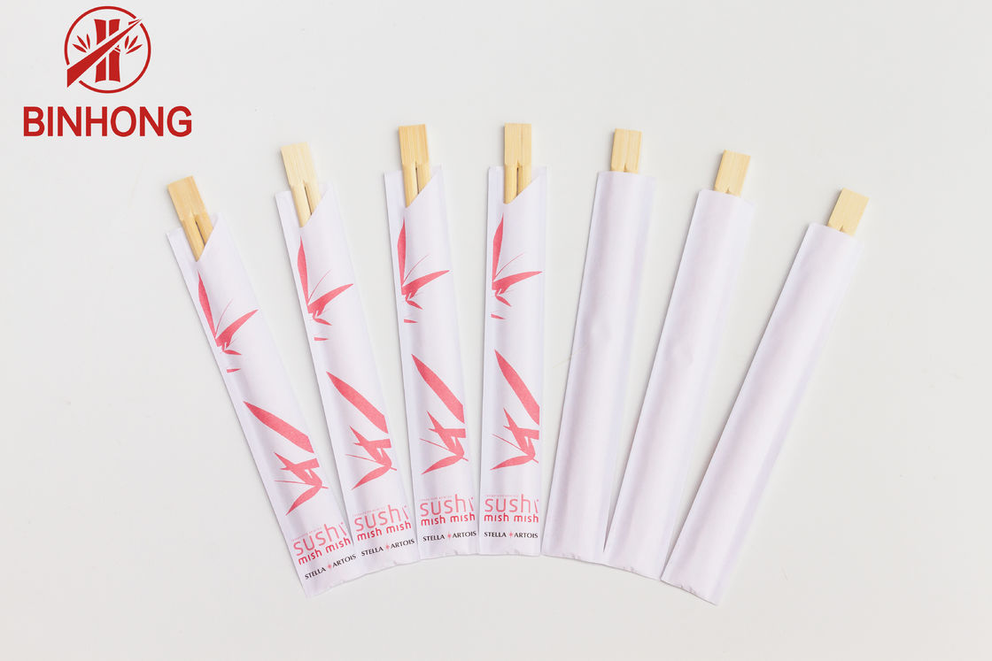 Produttori Logo Printed Disposable Bamboo Chopsticks su ordinazione