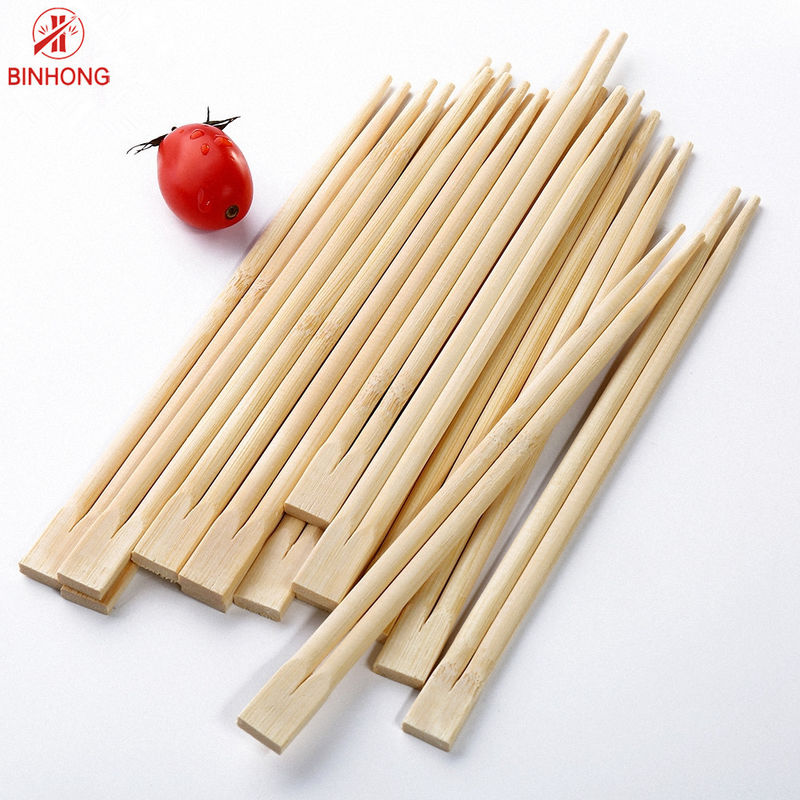 Bastoncini di bambù eliminabili dei GEMELLI di 24CM con la metà di Binhongbamboo imballato con carte