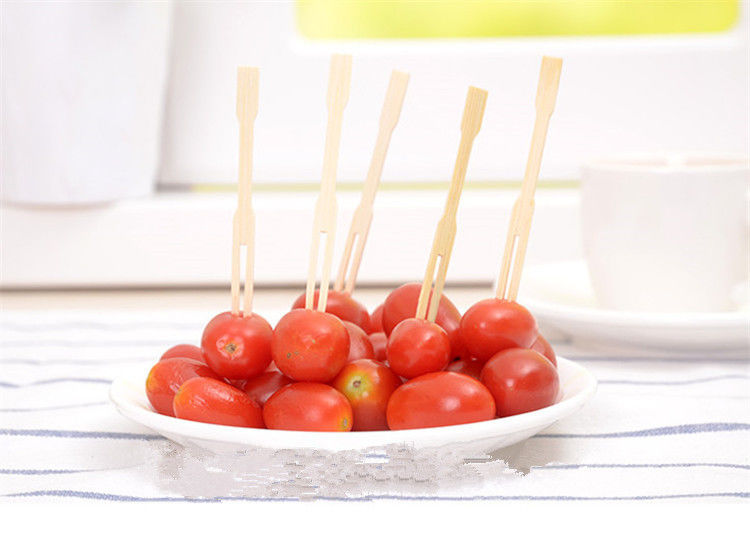 Bastoni di bambù eliminabili dello spiedo della frutta di Moso 9cm