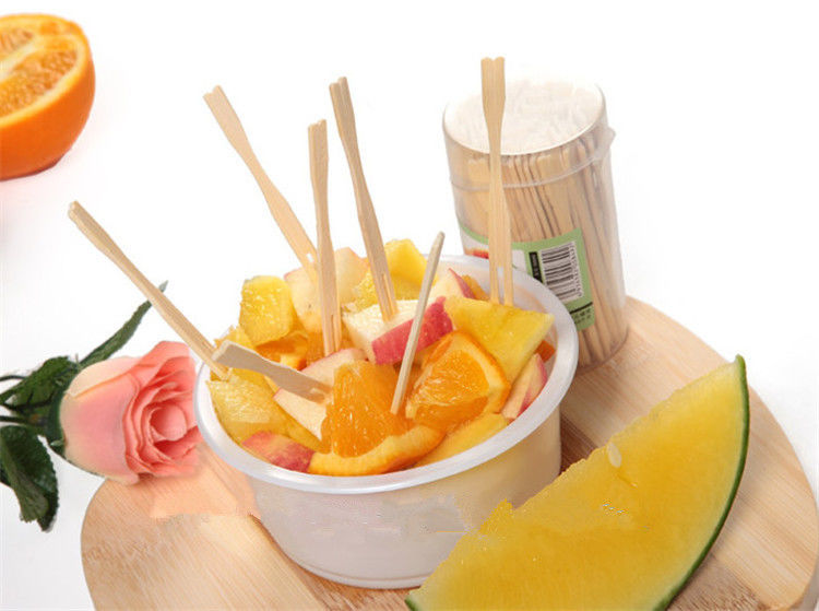 Bastoni di bambù eliminabili dello spiedo della frutta di Moso 9cm
