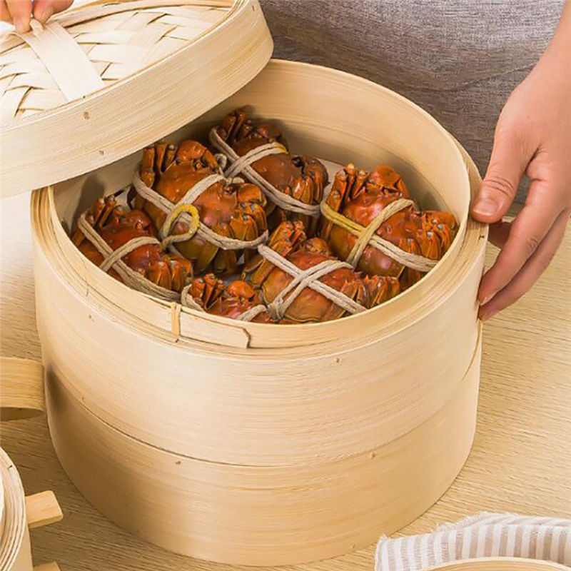 Cottura di bambù naturale dei vapori della cucina di Moso Dim Sum 10inch