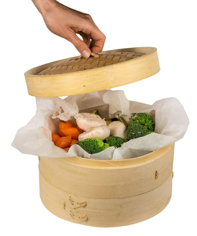 Mini Natural Bamboo Food Steamer per gli gnocchi Dim Sum del pesce della carne delle verdure del riso