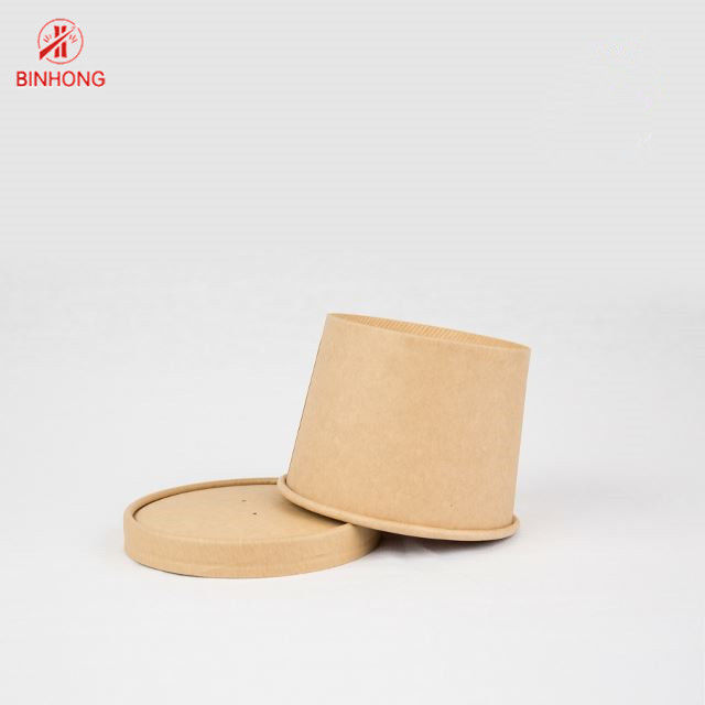 Contenitori di carta eliminabili amichevoli 16oz di Eco con il coperchio