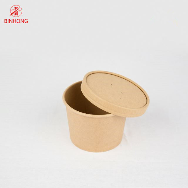 Contenitori di carta eliminabili amichevoli 16oz di Eco con il coperchio