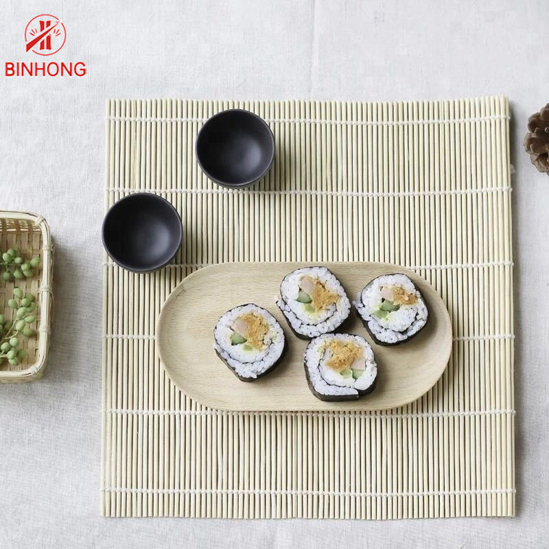 Stuoia di rotolamento dei sushi di bambù naturali