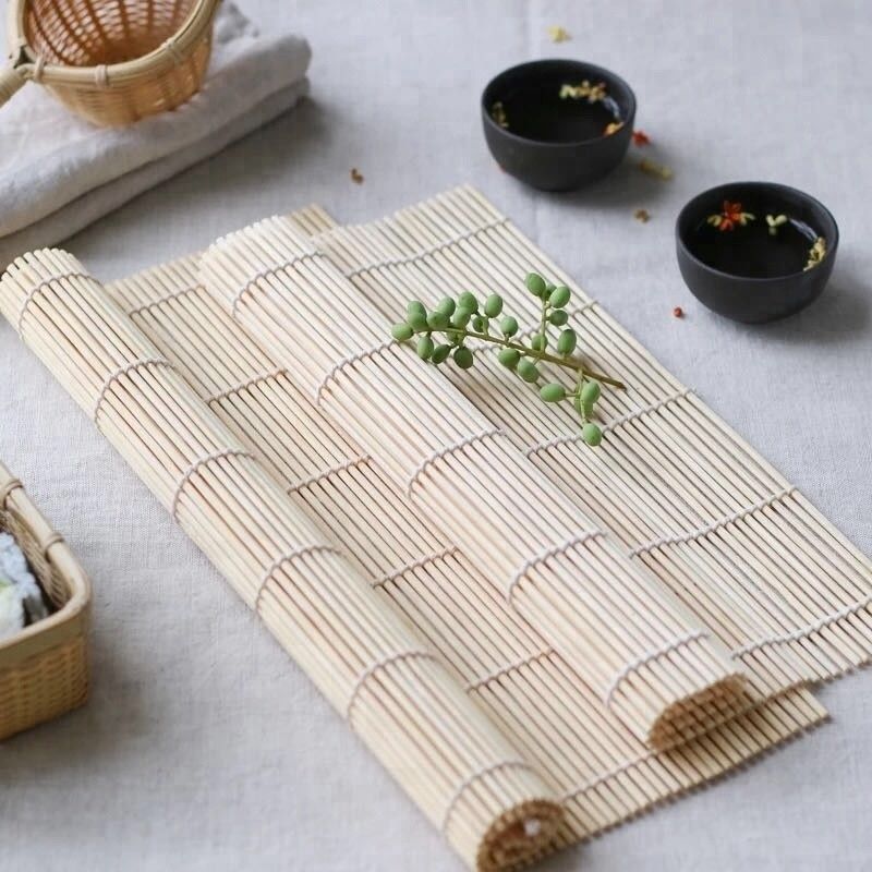 Stuoia di rotolamento di bambù naturale durevole di colore 27cm
