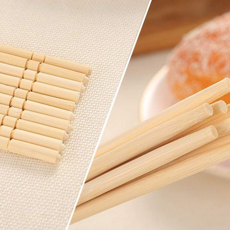 Abitudine di bambù naturale Logo Chopsticks del giro 5.0mm*20cm