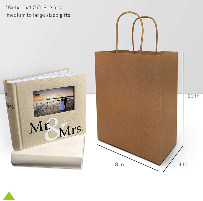 Borsa della carta kraft di Eco 80% PCW 8x4x10 amichevole»