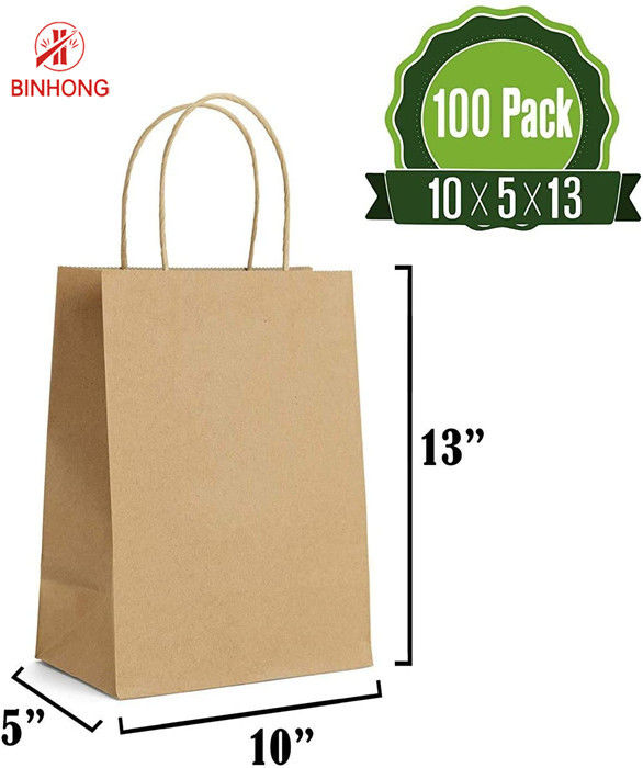 Borsa di carta kraft di 10×5×13 durevole» con le maniglie