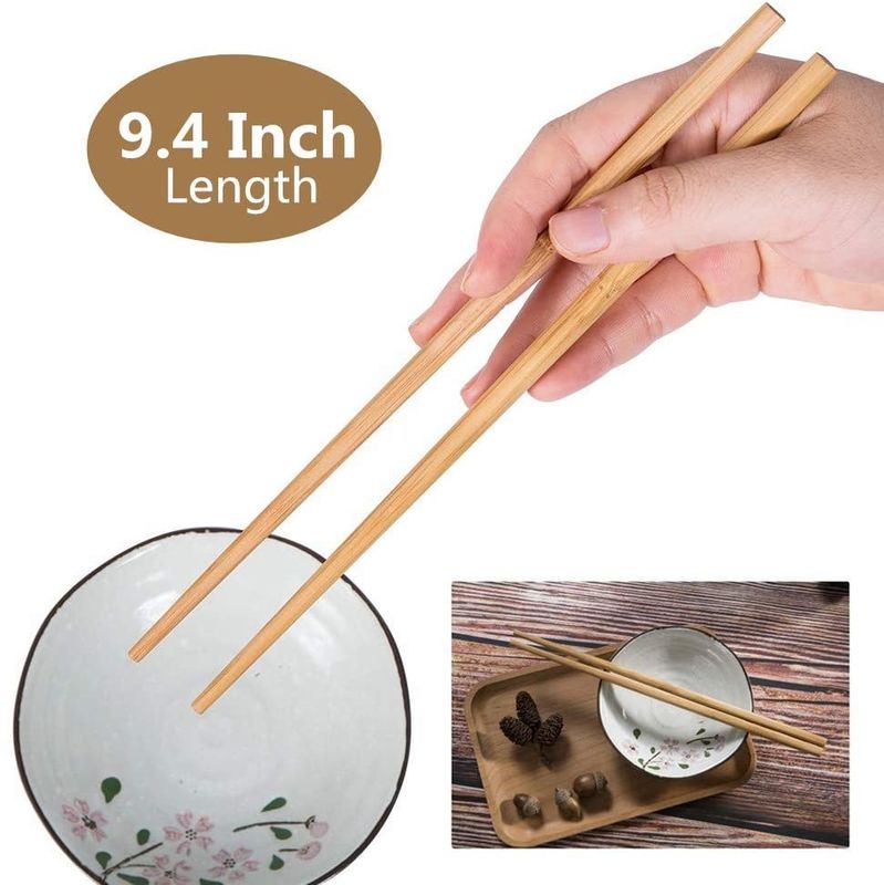 Bastoncini di bambù eliminabili quadrati carbonizzati di 24cm