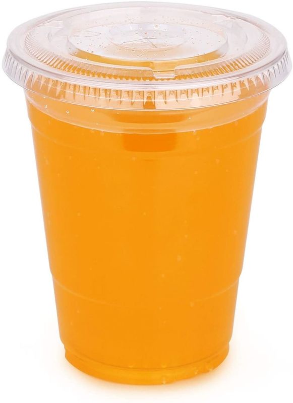 Chiara tazza di plastica eliminabile 16Oz con il coperchio della scanalatura