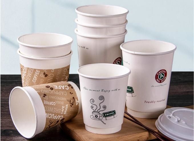 Tazza 16oz della bevanda del caffè della carta kraft di doppio strato ISO9001 per il caffè