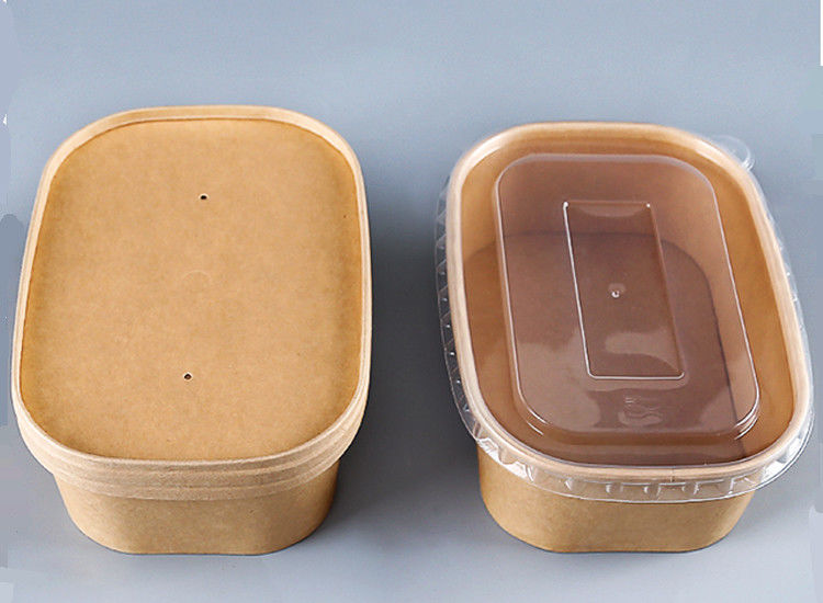 Bento rettangolare 500ml 650ml 750ml 1000ml del contenitore di riso di carta kraft